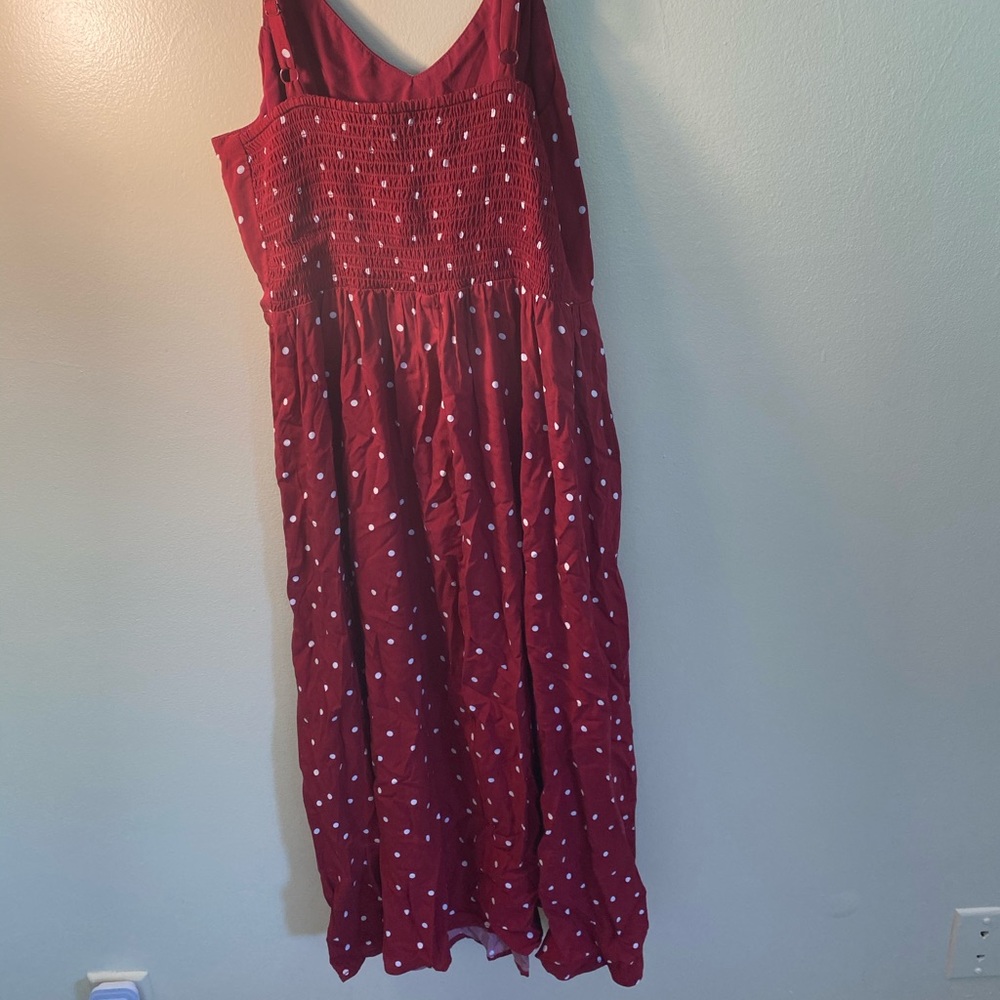 Old navy maroon polka dot dress